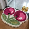 Carpets Cute Cherry Tufting Carpet Door Mat Soft Thick Fluffy Tuftted Bathroom Absorbent Rug Toilet Kitchen Entrance Floor Foot Pads