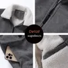 Autumn Winter Men Warme Fleece Warm Thick Jackets Coats Men Fi Fur Collar Corduroy Military Casual Jacket Coat Man Z7ZU#