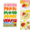 フォークスベント野菜食器かわいいミニ幼児の子供たちのフルーツ爪具キッズピック漫画のアルファベット