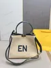 Designer strandtassen van stro Crescent Bags Mini Half Moon Shouder Bag Letters Nano Handtassen Dames Crossbodytas met ketting canvas Echt leer Onderarm Tote Portemonnee Portemonnee