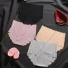 Women's Panties SURAEVA 4Pcs/Set Seamless Underwear For Woman Ruffles High Rise Underpants Solid Ice Silk Lingerie Briefs 4 Pcs