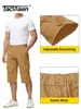 Tacvasen Cott under knälängd 3/4 lg shorts herrtaktiska capri byxor multi ficka sommar twill arbetslastbyxor man i4tq#