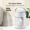 Temporizador, luz ambiental de siete colores, Enfriador de aire, refrigeración por pulverización, escritorio, Mini aire acondicionado pequeño, Enfriador de aire con temporizador