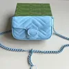 Mini Chain Crossbody Body Handtas Licht Luxe Designer Echt lederen liefde Schouder Telefoon Classic Lingge Macaron -serie Wallet Purse