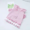 Dog Apparel Pet Outfit Front Bowknot Small Medium Puppy Tee Clothes