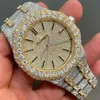 Luxus Herren Iced Out Moissanit Diamanten Uhr Automatische Einstellung Hip Hop Für marke uhr mode individuelle uhr