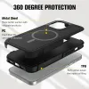 Rugged Magnetyph Shockproof Telefon dla iPhone'a 11 12 13 14 15 Pro Max Plus Samsung S24 Ultra Plus S23 Fe TPU Hard Plastic Protect Protect Cover Case