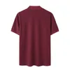 T-Shirts homme manches courtes T-Shirts pour homme été solide plissé col rond chemise décontractée tricoté haut chemisier Ropa Hombre