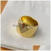 Trouwringen Klassieke luxe diamanten V-ring Modeontwerper Heren en dames Kristal 316L titanium verguld 18K goud Sieraden Drop Deliv Dhroc
