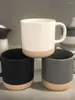 Tasses minimalistes bicolores Patchwork tasses en céramique personnalisées Style nordique point de pulvérisation cadeaux publicitaires café et