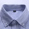 2022 Marke LG Sleeve Men Social Shirt Streetwear Casual Tasche Gestreifte Hemden Dr Mens Slim Regular Fit Kleidung Fis 906 98z5 #