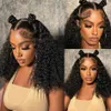 13x4 Glueless Mongolian Kinky Curly Spets Front Wigs For Women Proocked With Baby Hair Curly 12a Human Hair Wigs Deep Curls Wig Wig