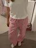 Pantaloni da donna Y2K Vinatge a righe vita bassa gamba larga donna vecchio denaro stile streetwear moda pantaloni larghi pigiama vestito 2024