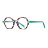 Gmei Optique Mode Acétate Multicolore Femmes Lunettes Cadres Avec Charnières À Ressort Femelle Ronde Rétro Lunettes Cadre PS8825 240322