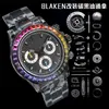 Clean Montre de Luxe Zatem na męcze 40 mm 7750 Chronograf mechaniczny Ruch ceramiczny 904L Czarna stalowa relojes Luksusowe zegarek zegarek 05