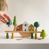 Intelligens Toys Wood Baby Animal Balance Board Threading Toys Seesaw Stacking Blocks Games Montessori Educational Gifts 24327