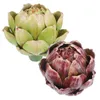 Decorative Flowers Artichoke Artificial Flower Fake Vegetable Model Simulation Artichokes For Decoration Lifelike Faux Vegetables