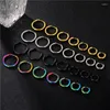 Hoop Earrings 1 Pair/6 Pairs Stainless Steel Huggie Cartilage Lobes Hinged Sleeper For Men Women 6-22mm