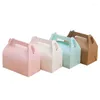 Present Wrap 20st Portable Kraft Paper Box Packaging Cookie Muffin Cupcake Candy Cake Boxar Jul Birthday Wedding Party Favors