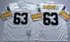 Vintage 1975 1996 Football 47 Mel Blount Maillots 52 Mike Webster 63 Dermontti Dawson 75 Joe Greene 82 John Stallworth 36 Jerome Bettis Noir Blanc Rétro 75e équipe