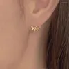 Çember küpeler Kore moda y2k içi boş bowknot kulak tokası kadınlar için kızlar altın metal asılı küpe piercing estetik mücevher