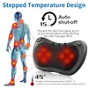 Relaxation Massage Pillow Vibrator Electric Neck Shoulder Back Heating Kneading Infrared therapy head Massage Pillow 240325