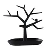 Dekorativa plattor Bird Tree Armband Ring Tray Halsband Plastörhängen Hyllor Hushåll Kvinnor Förvaring Rack Jewellery Stand Display