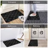 Carpets Fleur De Lys Non-slip Doormat Black Grey Carpet Bath Bedroom Mat Outdoor Home Decor
