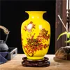 jingdezhenblack磁器花瓶クリスタルglaze手作り輝くバラの花瓶中国のスタイルの家の装飾240325