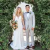 Hochzeit Bräutigam Anzüge Grau Formale OCN Einreiher Spitzen Revers Luxus 3 Stück Jacke Hosen Weste Hombres Dünne Blazer A97h #