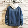 Nieuwe Denim Jas Mannen Casual Bomber Jassen Denim Jas Mannen Vintage Zwart Blauw Jean Bovenkleding Fi Streetwear Plus Size 5XL u5TH #