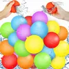 Gun Toys Reusable water balloons for outdoor games beaches summer refillable self sealing quick filling silicone water balloon toys240327