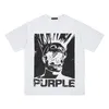 Camisetas de designer feminino masculas t-shirt de moda imprimida T-shirt Top Quality Cotton Casual Tees Casual Manga curta Luxo Hip Hop Streetwear Purple Brand Tshirts