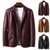 men Coat Handsome Single-breasted Busin Jacket Polished Suit Coat M0v6#