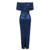 ドレス2023夏のセクシーでシンプルでファッショナブルなブラジャーバックスプリットスカート、シルク素材のドレス495721