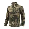 2024 NYHET MILTISTRIKTIDA JACKA Mjuk fleece Taktiska vandring Jackor Zipper Män Camo Jacket Taktik Coat Airsoft Hunting Clothes O1H5#