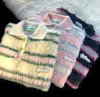 Neue Herbst und Winter Mohair Lose Frauen Pullover Y2k Tops Gothic Pullover Retro Paar Pullover Gestreiften Pullover Frauen Tops