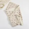 4 camadas musselina bebê colcha swaddle cobertor nascido cama saco de dormir para nascido envoltório macio toalha de banho acessórios para bebês 240313