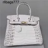 Leather Bk Handbag Mary Genuine Designer Women's Bag Fashion Top Layer Cowhide High Gloss Arch Pearl Crocodile Pattern