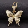 Mode-sieraden Hip Hop Sterling Sier Aangepaste VVS vlinder Moissanite ketting hanger