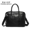 FEIDIKABOLO Famous Brand Business Men Briefcase Bags Man Shoulder Bag Leather Laptop Simple Men's Handbag bolsa maleta229q