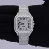 Fashion Forward Hiphop Customize Certified Diamonds 고급스러운 유엔 스테인리스 스틸 프리미엄 품질 Moissanite Wrist Watch