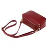 Shoulder Bags Genuine Leather Ladies Wild Bag Small Square Double Zipper Function Handbag Large Capacity Female Diagonal