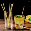 Drinking Straws Biodegradable Natural Wheat Straw Environmentally Friendly Portable Bar Kitchen Accessories