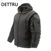 Veste polaire tactique Uniforme militaire Soft Shell Veste à capuche décontractée Hommes Vêtements de l'armée thermique B7WY #