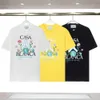 Polo Casa Blanca Mens T Shirt Summer New Tropical Fruit Print Loose Short Sleeved T-Shirt 3Gu9