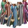 Outono primavera mulheres africanas manga longa vneck poliéster 2 peça superior calça longa conjuntos de correspondência xl5xl roupas africanas 240315