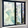 Adesivi per finestre Adesivo per pellicola in vetro smerigliato in PVC Geometria personalizzata per casa, bagno e ufficio