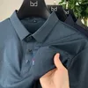 Herenpolo's 8XL 7XL 6XL 2024 zomer high-end luxe poloshirt heren tops business casual herenoverhemden met zak losse camisa masculina