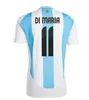 2024 Argentina Soccer Jerseys Fans Player Version Messis Mac Allister Dybala di Maria Martinez de Paul Maradona Men Women Kids Football Shirt Barn målvakt